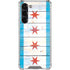 Chicago Flag Light Wood Galaxy S24 FE Clear Case